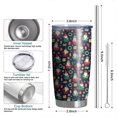 thumbnail image 6 of 20oz Tumblers Dark Blue Christmas Santa and Gnome Pattern Stainless Steel Vacuum Insulated Double Wall Travel Tumbler Cups Mug with Lid and Straw,Cleaning Brush for Cold & Hot Drinks, 6 of 7