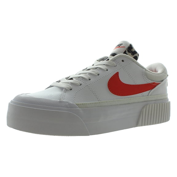 Nike Court Legacy Lift Leather Womens Shoes Size 10, Color: White/Team Orange/Rattan/Black