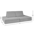 thumbnail image 6 of Imaginarium Kids and Toddler Play Couch, Owl Gray, 6 of 7