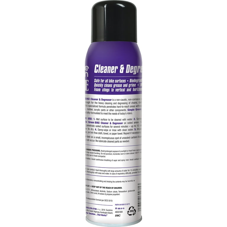 Simple Green 20 oz. Spray Bicycle Wash Bike Cleaner Degreaser Aerosol Walmart