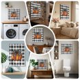 thumbnail image 6 of Ships Next Day Canvas Wall Art 10"x10", Fall Pumpkins Wood Framed Canvas Print Painting, Black Checkered Check Bow Thanksgiving Ready to Hang Small Picture Wall Decor for Home Kitchen Nursery Office, 6 of 9
