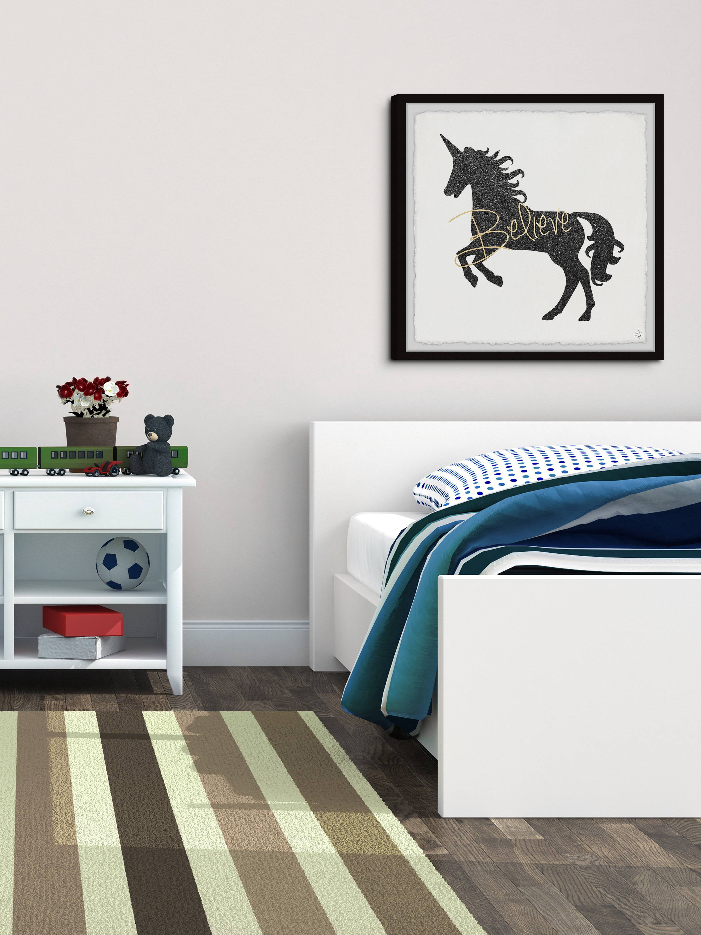 Marmont Hill Unicorn Believer Framed Wall Art, 18.00" x 1.50"