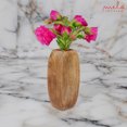 thumbnail image 4 of Mela Artisans Manas Style Wood Vase with Medium Burnt Finish | 12" x 3.5" x 3.5", 4 of 7