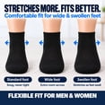 thumbnail image 5 of Diabetic Socks for Men & Women| Non-Binding Loose Fit | 5 Pairs Ankle - Breathable Mesh Fabric All-Day Comfort,Size 9-11, 5 of 6
