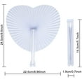 thumbnail image 2 of 48 Pack White Folding Paper Fans Handheld Paper Fans for Wedding/Party/Party Favours (1 Colors: Round Shape), 2 of 8