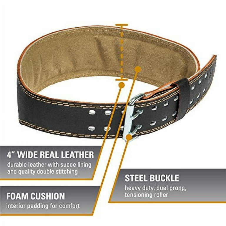 Harbinger 4 Padded Leather Weight Lifting Belt - Medium : Target