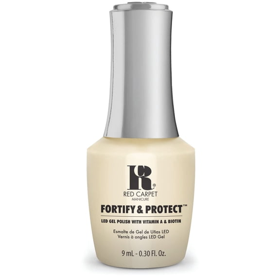 Red Carpet Manicure Fortify & Protect Sheer Pink Gel Polish for Strong, Healthy Nails - Infused with Vitamin A & Biotin - (Candid Moment) Led Nail Gel Color, 0.3 Fl Oz