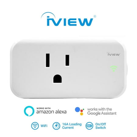 iView-ISC100 Smart WiFi Plug, Mini Smart Socket, Free APP Remote Control From Anywhere, Built-in WiFi, No Hub Required, Compatible with