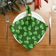 thumbnail image 2 of Coolnut St Patrick's Day Clover Cloth Napkins Set of 1, Oversized Washable Reusable Polyester Dinner Table Napkins for Family, Restaurant, Party Decor, 20 x 20 Inch, 2 of 7