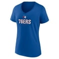 thumbnail image 2 of Women's Tyrese Maxey Royal Philadelphia 76ers Behind The Back Name & Number V-Neck T-Shirt, 2 of 3