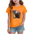thumbnail image 2 of mgoYE 250th American Anniversary Gifts for Boys Girls 250 Years America Anniversary Shirt Girls Boys 250th Independence Day Freedom Shirt USA Flag Star and Stripes Tee(Orange,7-8 Years), 2 of 4