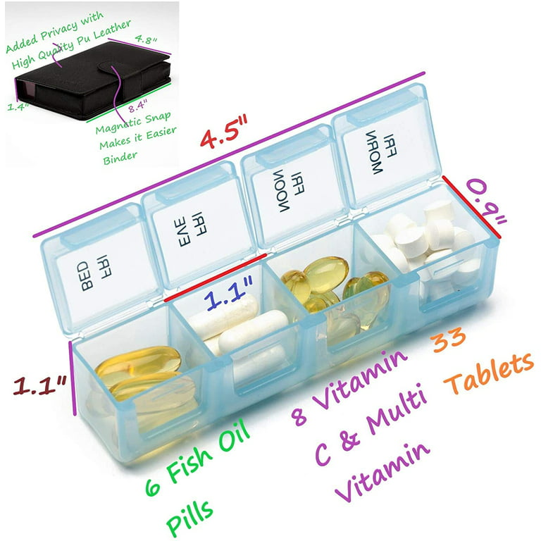 Speert Designer Pill Box Style 1150 Black & Clear Crystals 3 Compartments  2Inch - Speert International