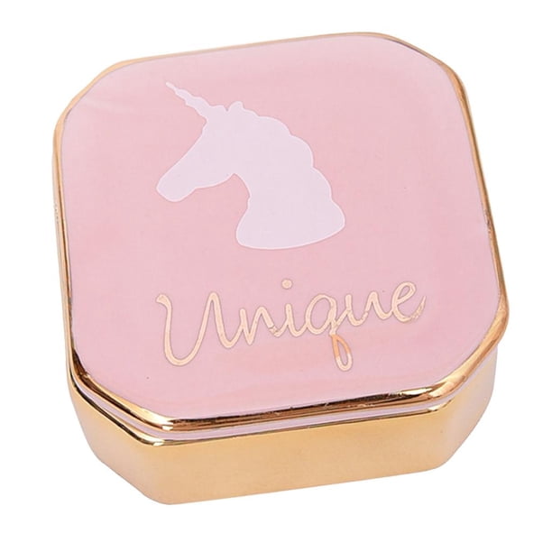 Mini caja de cerámica de joyería iaje caja organizadora de exhibición de maquillaje cosmético Rosado Zulema Estuche de almacenamiento de joyería