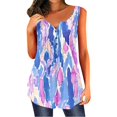 thumbnail image 1 of Gibobby verano borde suelto moda 3D sin mangas impreso camiseta chaleco(Rosa,G), 1 of 2