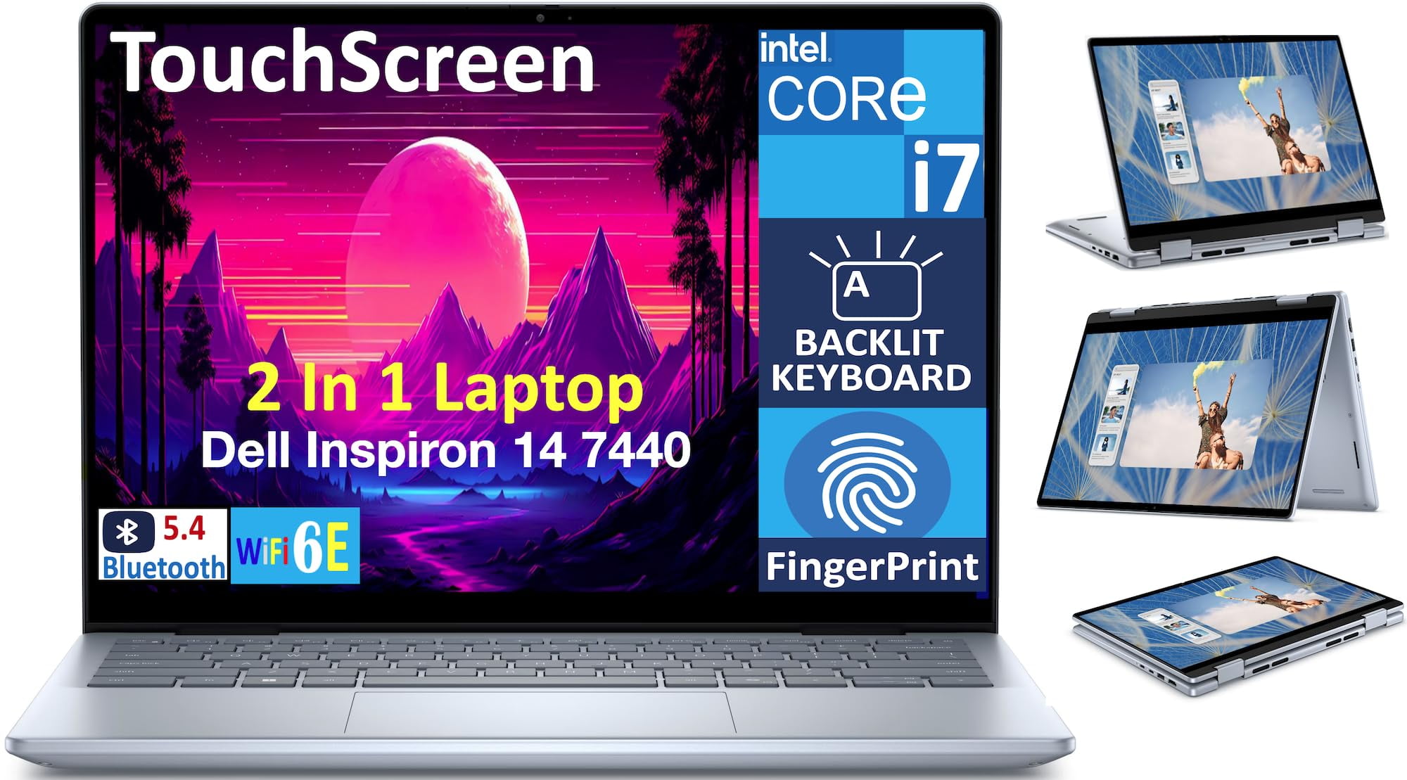 Dell Inspiron 15 Laptop, 13th Gen i7, 64GB RAM, 1TB SSD, Wi-Fi