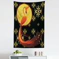 thumbnail image 1 of Birds Tapestry, Mythical Fiery Phoenix Standing by the Fullmoon Ornamental Design, Fabric Wall Hanging Decor for Bedroom Living Room Dorm, 5 Sizes, Vermilion Yellow, by Ambesonne, 1 of 1