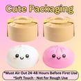 thumbnail image 3 of Juguete squishy Partymelon Dumpling, set de 2 piezas en rosa y blanco, 3 of 6