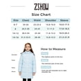 thumbnail image 6 of ZSHOW Girls' Recycled Jacket Waterproof Winter Coat Insulated Snow Jacket with Hood Light Blue 6/7, 6 of 10