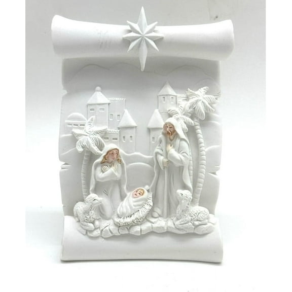 Ganz Christmas Baby Nativity themed scroll night light