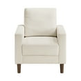 thumbnail image 3 of Xukmct Upholstered Accent Chair with Wood Frame, Corduroy Armchair for Office, Living Room, Beige, 3 of 9