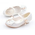 thumbnail image 5 of Gyratedream Girls Flower Bow-Knot Dress Shoes Kid Toddler Bridesmaids Wedding Party Heel Mary Jane Princess Shoes Flats, 5 of 8