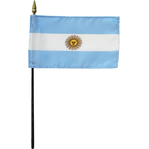 Argentina - 4"X6" Stick Flag