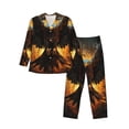 thumbnail image 1 of Fotbe Cool Black Eagle Pijama de Hombre con Estampado de Manga Larga, Conjunto de 2 Piezas, Ropa de Dormir Suave y Cómoda con Bolsillos-XX-Large, 1 of 7