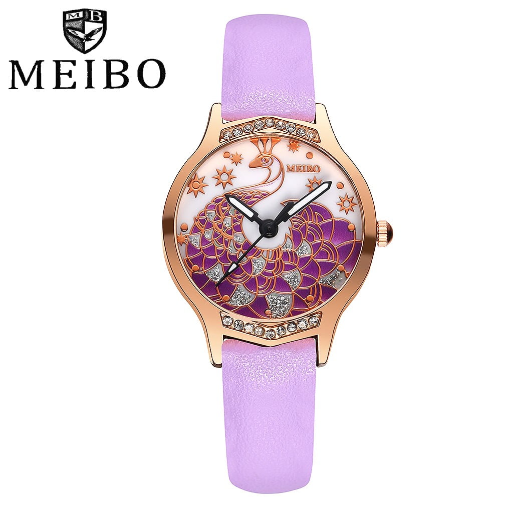 MEIBO Sleek Minimalist Round Animal Belt With Ladies Quartz Watch -  