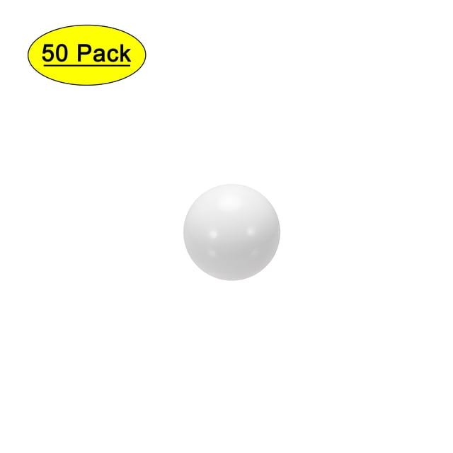 Uxcell Balín de Precisión Métrico POM Blanco 50pcs 0.2''