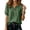 Green, variant on Women Shirts Blouses Summer Casual Boho Puff Short Sleeve Button Down Loose Fit Tunic Shirts O-Neck Classic Solid Color Tops