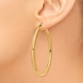 thumbnail image 3 of 14K Yellow Gold Earring Hoop Women'S 50 mm Polished 3Mm Lightweight Tube Earrings, 3 of 4