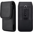 thumbnail image 1 of Funda vertical para cinturón para teléfonos móviles Funda para cinturón Funda de nylon con clip para teléfonos inteligentes de 5.8-6.67 pulgadas Negro TUNC Sencillez, 1 of 5