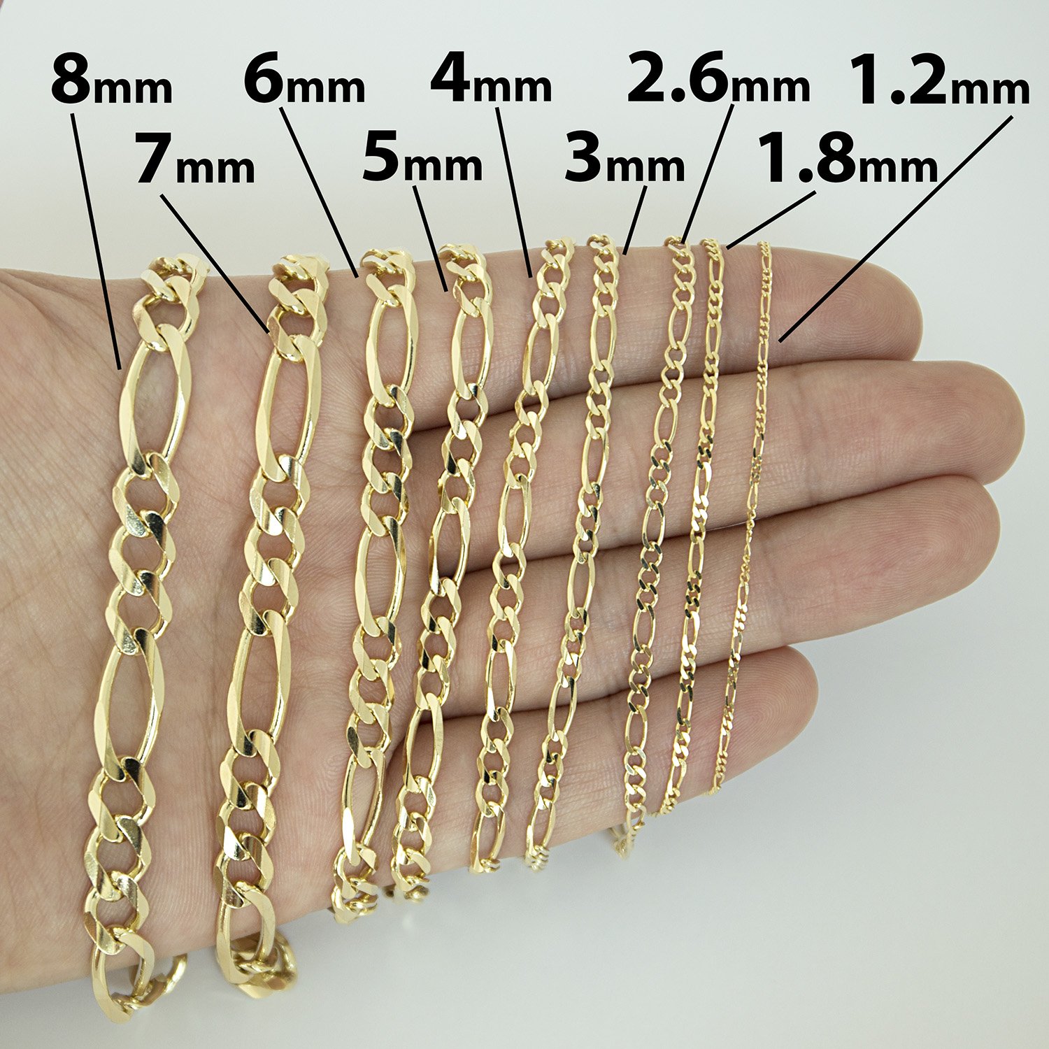 4mm Gold Figaro Chain Shop, 58% OFF 