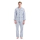 thumbnail image 3 of GLOBAL Conjuntos de Pijamas para Hombre, Ropa de Dormir de Franela 100% Algodón, Ropa de Dormir Superior E Inferior de Manga Larga, Rayas Blancas XL, 3 of 6