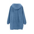 thumbnail image 3 of Puntoco Abrigo Moda Mujer Color Sólido Pana Manga Larga Con Capucha Longitud Media Estilo Chaqueta Liquidación Puntoco Puntoco-1, 3 of 4