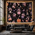 thumbnail image 6 of Jack O Lantern Pattern with Lanterns and Candy, Playful Illustration for Spooky Decor Fans, Festive Wall Decor, Halloween Gift, Tapestry Wall Hanging for Bedroom and Dorm, 6 of 7