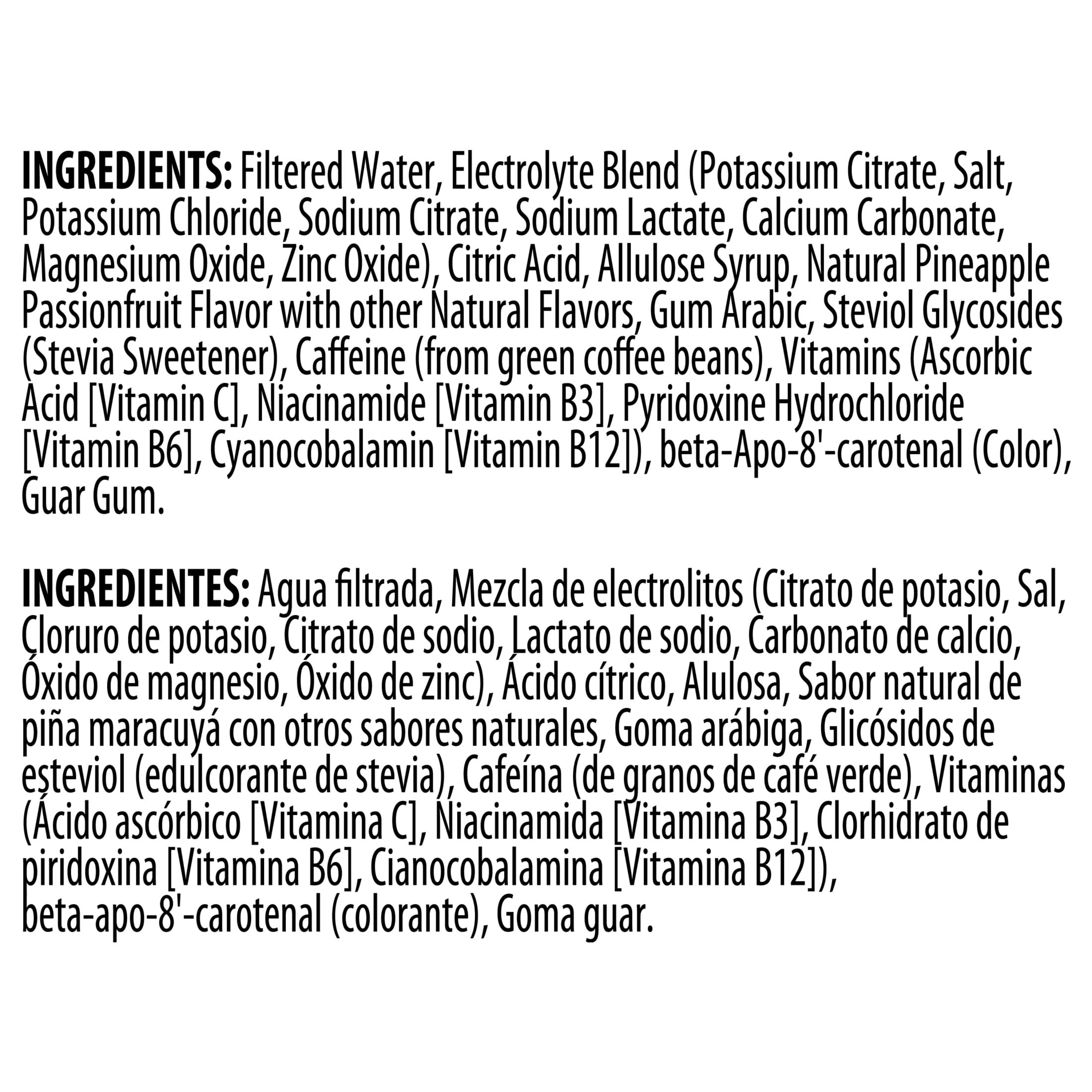 BODYARMOR Flash IV Zero Sugar Caffeine Pineapple Passionfruit Electrolyte Beverage Bottle 20 fl oz