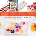 thumbnail image 2 of 4 Pack Silicone Ice Cube Trays with Lid - BPA Free Flexible 56-Ice Cubes Molds Easy Release Ice Trays with Spill-Resistant Removable Cover, Dishwasher Safe and Stackable Durable,gticphyj, 2 of 5