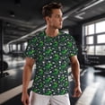 thumbnail image 3 of Wukai Dinosaur and Bone Print Men's Short-Sleeved Mesh T-Shirt,Quick-Dry Short Sleeve Workout T-Shirt-X-Small, 3 of 8