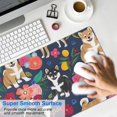 thumbnail image 4 of Long Mouse Pads for Desk,Shiba Inu and Pioneer Flower Desk Mats on Top Of Desks, Desk Mouse Pad Extra Large with 3mm Non-Slip Base and Stitched Edge for Gaming,Office,Work,Home 31.5"x15.7", 4 of 6
