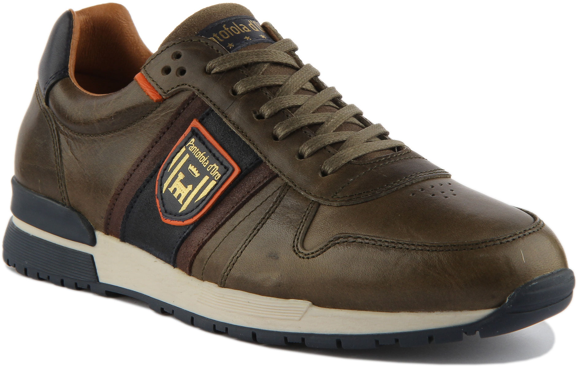 Winst fluctueren paspoort Pantofola D'Oro Sangano Low Men's Lace Up Leather Trainers In Olive Size  11.5 - Walmart.com