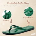 thumbnail image 5 of Womens Square Flip Flops, Patent Leather Flat Sandals with Memory Foam Insole, Non-Slip Lightweight Minimalist Open Toe Summer Vacation Dressy Beach Essentials Slippers, 5 of 7