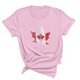 thumbnail image 2 of Camisetas de Manga Corta para Mujeres Canadá Día Hoja de Arce Impresión Básica de Verano Tee, Cuello Redondo Camiseta Casual, 2 of 3