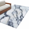 thumbnail image 2 of 4x6 Washable Area Rug, Grey White Marble Non-Slip Rectangle Rug for Living Room Office, Abstract Marble Stone Nature Modern Indoor Accent Floor Mat for Home Decor, 2 of 9