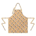 thumbnail image 2 of Orange Cow Heart Pattern Apron-Garden Aprons for Women with Pockets-Cotton Linen Waterproof Kitchen Cooking Gardening Aprons Adjustable for Kitchen,Cooking,BBQ and Salon 33x27 Inch, 2 of 7