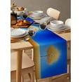 thumbnail image 6 of Yellow Tree Table Runner 72 Inches, Land Gradient Star Sky Retro Watercolor Bed Runner Dresser Scarves Tabletop for Indoor Outdoor Parties/Ceremony/Banquet, 16" x 72", 6 of 8