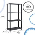 thumbnail image 2 of Librero 4 Entrepaños Cosco Home gris Cosco 7003INT, 2 of 5