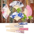thumbnail image 3 of Folding Fan, Handheld Fans 4PCS Practical  For Decorating Wall Party Gifts, 3 of 8