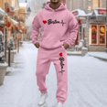 thumbnail image 2 of Mens Sweat Suits 2 Piece Set Unisex Valentine'S Day City Print Sweatshirt And Joggers Pant Sports Workout Couples Winter Suit, 2 of 4