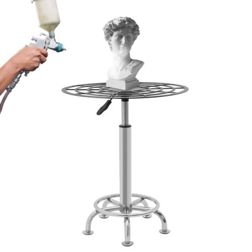 TFCFL 23.6-31.5in Spray Rack Paint Rack 360° Rotating Paint Table Stainless Steel Spray Stand